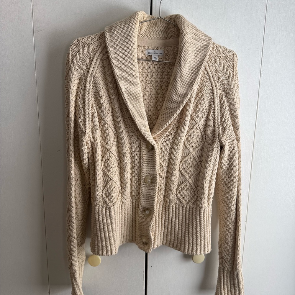 LL Bean Fisherman’s Sweater Cardigan